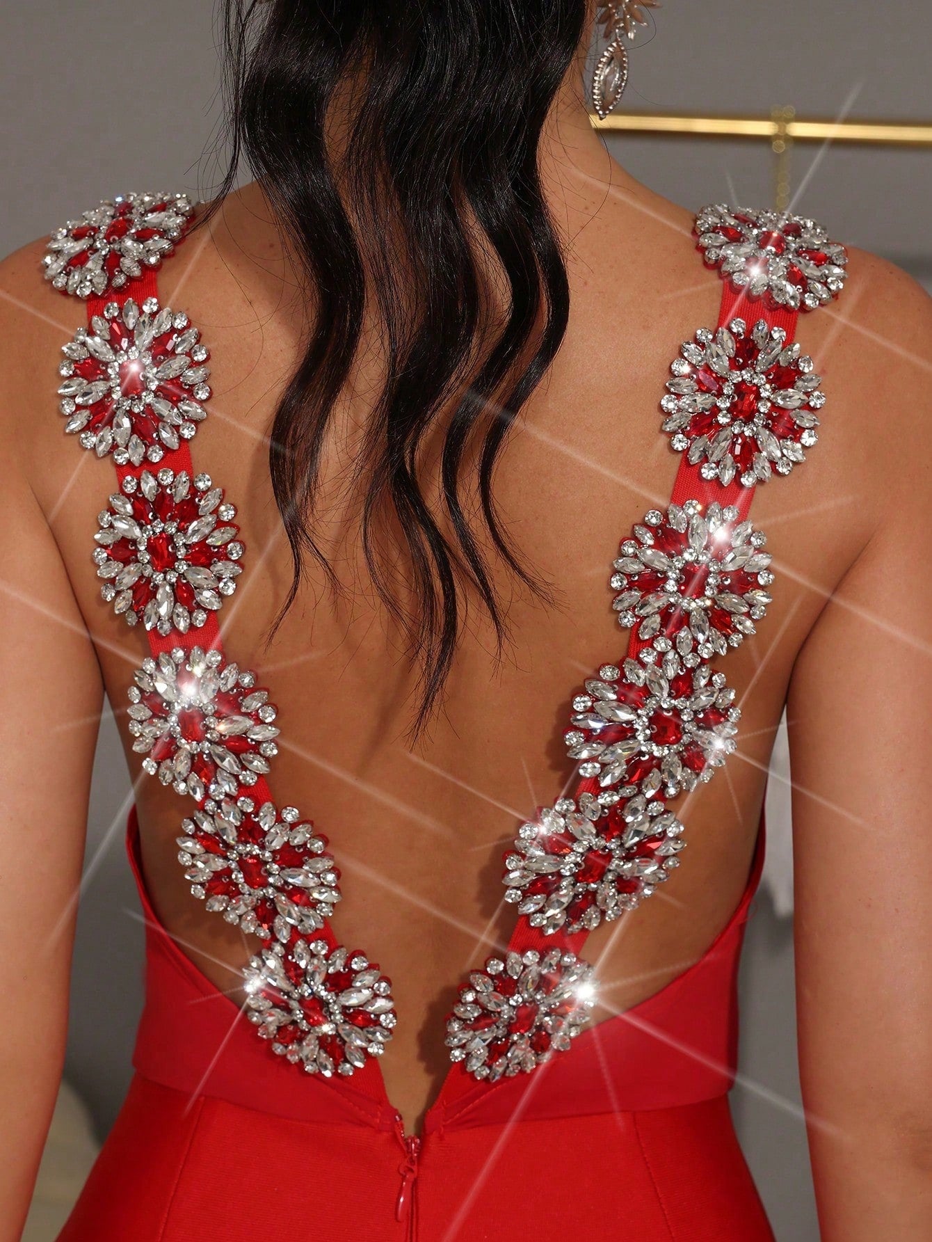 VESTIDO LARGO SANGRE