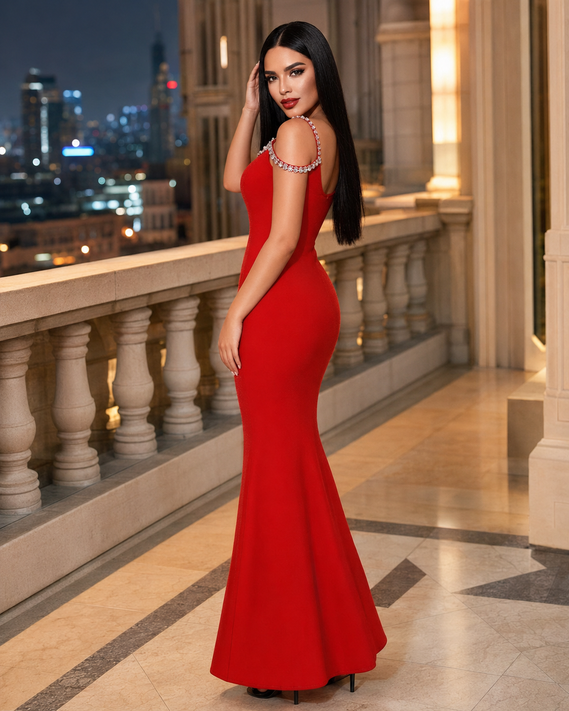 VESTIDO LARGO CORAZON